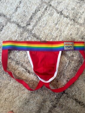 TOF Paris Rainbow Waistband Red Jock